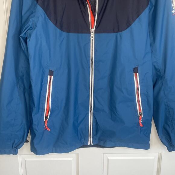 TRIBORD Decathlon Sailing 100 Hooded Rain Jacket Blue Sz S Waterproof Outdoors - Picture 3 of 15